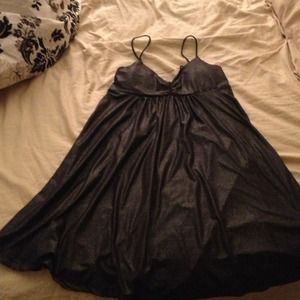 Strappy dark metallic dress