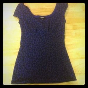 Express violet cheetah print top