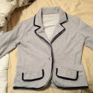 Gray cotton blazer