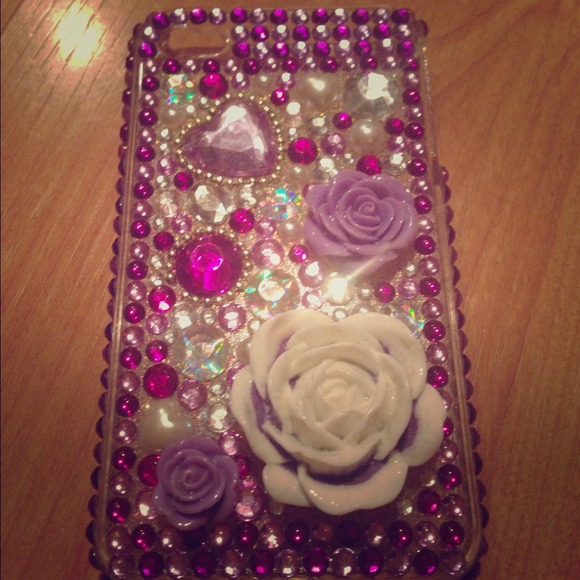 iPhone 4/4s bling flower case