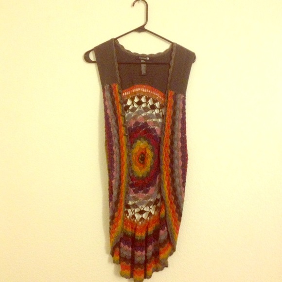 Forever 21 knitted long-rustic color sweater