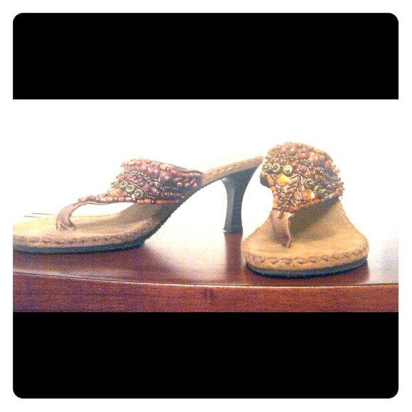 **REDUCED** Beaded Rialto sandals - Picture 1 of 2