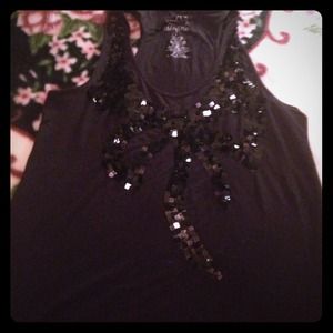 Black sequin tank top! REDUCED