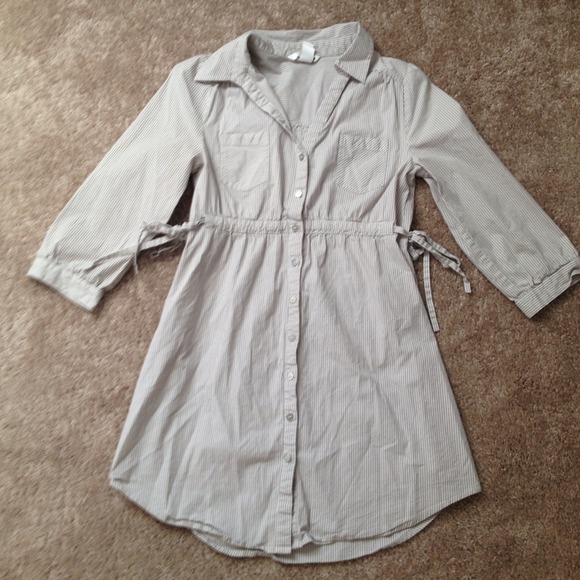 H&M Striped Button Down Dress