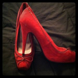 Red Suede Heels