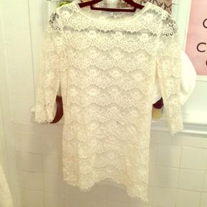 White, lace party dress