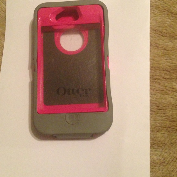 Grey and pink otter box case for iPhone 4/4s
