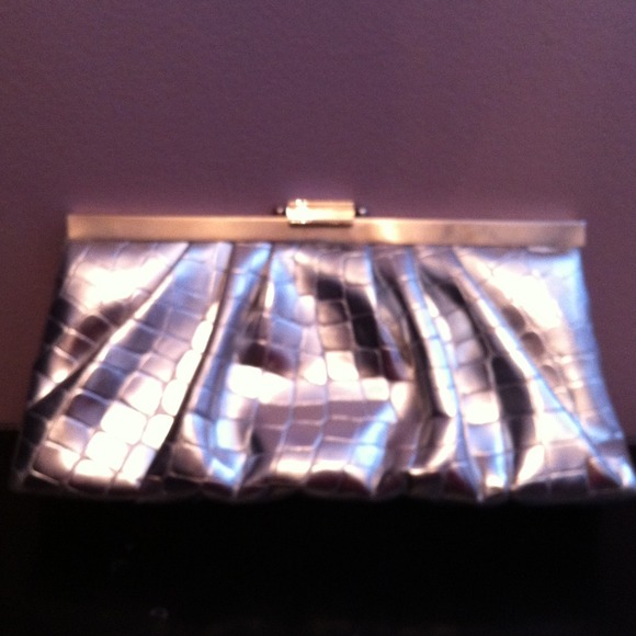 Handbags - Silver Clutch Handbags - Silver Clutch