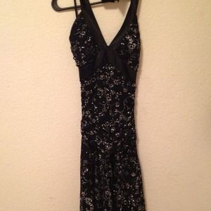 Black halter top dress!!