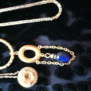 3 Goldtone Fashion necklaces