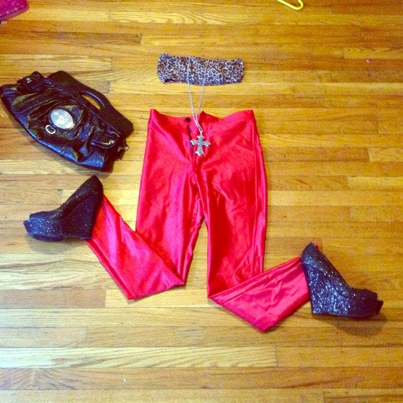 American Apparel high waisted disco pants