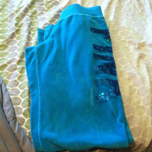 Vs pink blue sweats with sequins