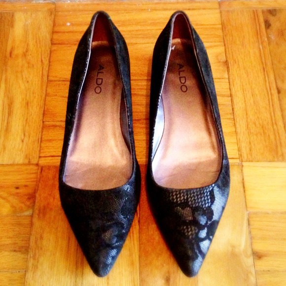 Black Lace ALDO Flats