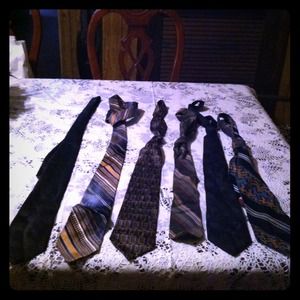 👔(6) 100% polyester Men ties