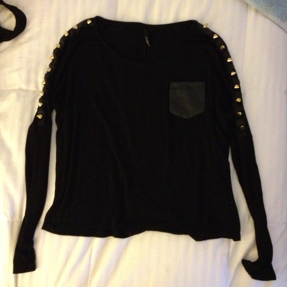 Black spiked longsleeves