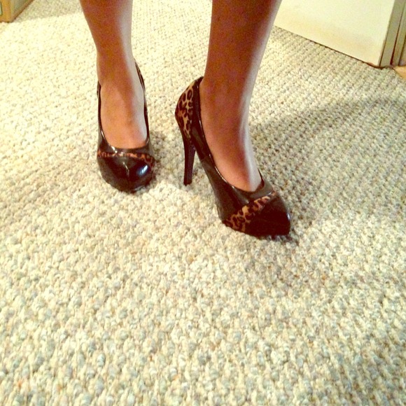 Leopard print high heels