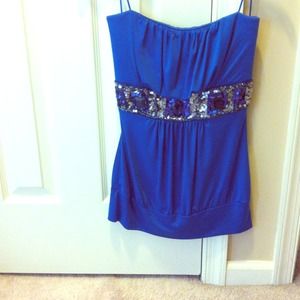 Wet Seal royal blue tube top