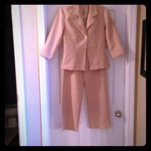 Classic beige pants suit set