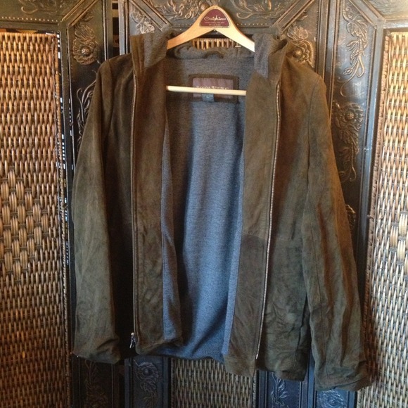 Banana Republic Suede Zip Hoodie - Picture 1 of 4