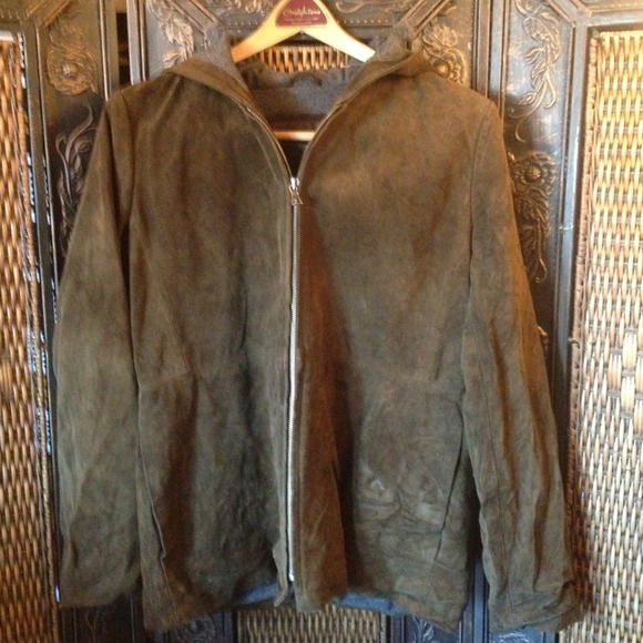 Banana Republic Suede Zip Hoodie - Picture 2 of 4