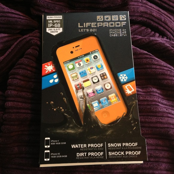 Lifeproof orange iPhone 4 case