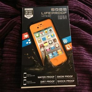 Lifeproof orange iPhone 4 case