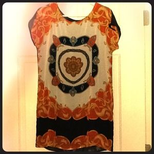 Beautiful multicolored short sleeve dress