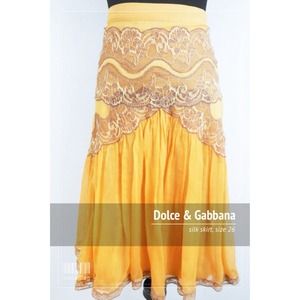 💯% Authentic DOLCEGABBANA Silk skirt