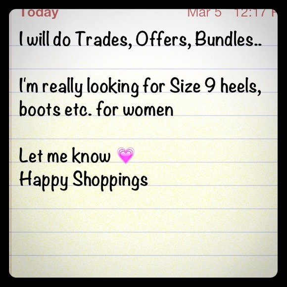 Bundle trades sell fr Size 9 shoes/heels/boots etc