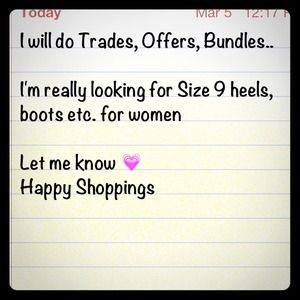 Bundle trades sell fr Size 9 shoes/heels/boots etc