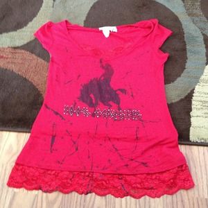 Red western tshirt