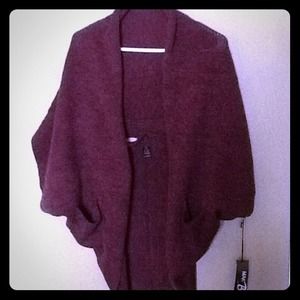 New burgundy oversized sweater by mark b