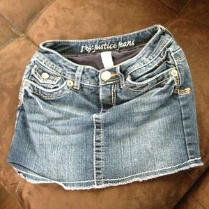 Girl's Justice Jean skirt/skort