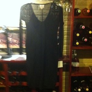 Black sheer on top dress, very stylish!!