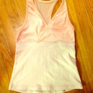 Lulu lemon pink floral racer back tank top