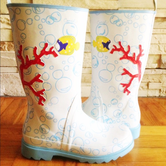 Coach Boots - Rare Coach Bubble Print Rain Boot!