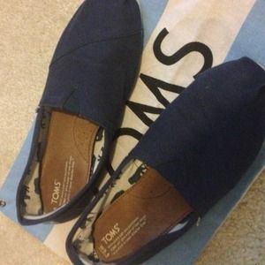 Navy Blue Toms.