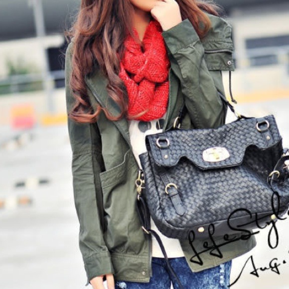 Jackets & Blazers - Olive military anorak utility jacket