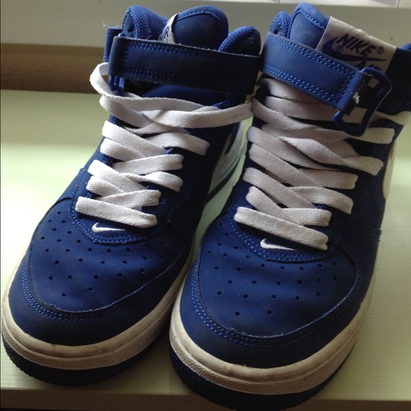 Nike royal blue mid top Air Force 1