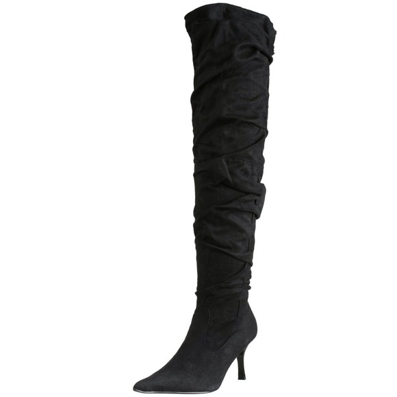 💌SOLD💌Thigh high black pointed boots