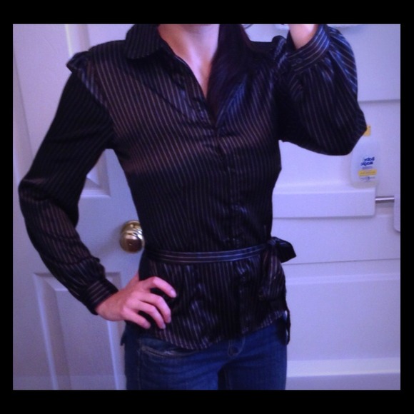 Black pinstripe shirt