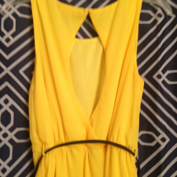 Bright yellow open back dress! - Picture 2 of 3