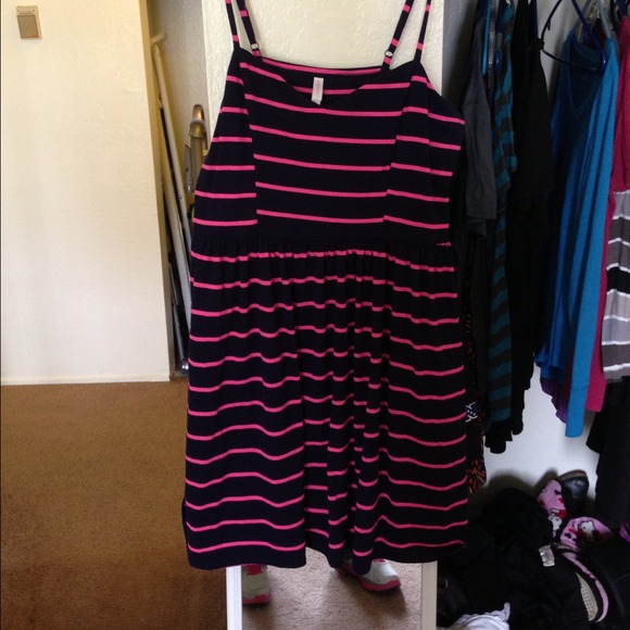 Xhilaration Knee Length Dress Navy & Hot Pink