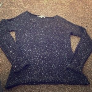 Sparkly black long sleeve sweater