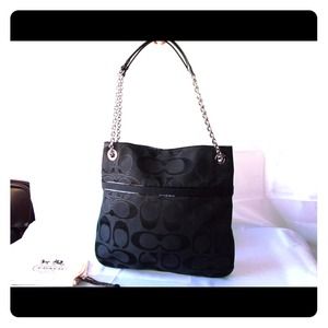 Authentic Black Coach Purse Chain Straps