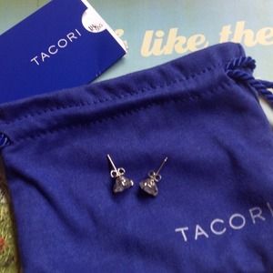 Tacori Sterling Silver Simulated Diamond Earrings