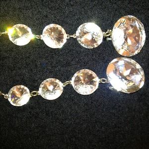 Gorgeous large stone clip on earrings/REDUCED!!