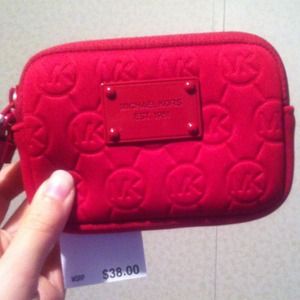TRADEDAuthentic Michael Kors wristlet red NWT