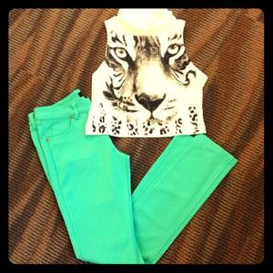 Reserved4laurenneighborsMint&Aztec leggings