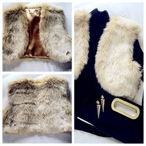 Beige Fur Outwear